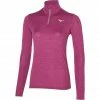 Mizuno Impulse Core LS HZ Tee Women magenta haze -Training Shirts Shop mizuno impulse core ls hz tee women magenta haze 1