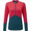 Mountain Equipment Nava LS Zip Tee Women capsicum/majolica -Training Shirts Shop mountain equipment nava ls zip tee women capsicum majolica 1