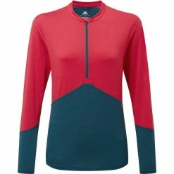 Mountain Equipment Nava LS Zip Tee Women capsicum/majolica