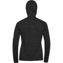 Odlo Run Easy Warm Hoody Midlayer Women black melange -Training Shirts Shop odlo millenium element hoody women black melange 4
