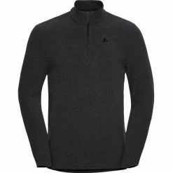 Odlo Roy Half Zip Midlayer Men shale grey/black stripes