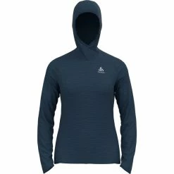 Odlo Run Easy Warm Hoody Midlayer Women blue wing teal melange