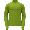 Odlo Zeroweight Midlayer Halfzip Men lime green/black -Training Shirts Shop odlo zeroweight midlayer halfzip men lime green black 1