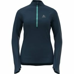Odlo Zeroweight Midlayer Halfzip Women blue wing teal/polynya