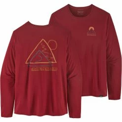 Patagonia Capilene Cool Daily Graphic LS Shirt Men red/SLRX -Training Shirts Shop patagonia capilene cool daily graphic ls shirt men red slrx 3