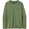 Patagonia Capilene Cool Daily Graphic LS Shirt Women green/SKGX -Training Shirts Shop patagonia capilene cool daily graphic ls shirt women green skgx 1