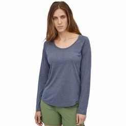 Patagonia Cool LS Trail Shirt Women classic navy 10 Patagonia Cool LS Trail Shirt Women classic navy -Training Shirts Shop patagonia cool ls trail shirt women classic navy 4