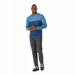 Rab Dihedral Crew LS tee Men denim/ink -Training Shirts Shop rab dihedral crew ls tee men denim ink 3