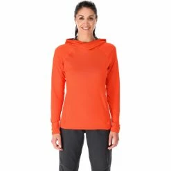 Rab Dihedral Crew LS tee Women red grapefruit -Training Shirts Shop rab dihedral crew ls tee women red grapefruit 3
