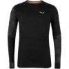 SALEWA Cristallo Warm Alpine Merino Responsive LS Tee Men black out -Training Shirts Shop salewa cristallo warm alpine merino responsive ls tee men black out 1