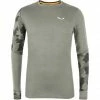 SALEWA Cristallo Warm Alpine Merino Responsive LS Tee Men heather grey -Training Shirts Shop salewa cristallo warm alpine merino responsive ls tee men heather grey 1