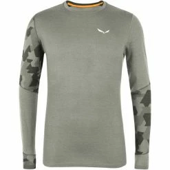 SALEWA Cristallo Warm Alpine Merino Responsive LS Tee Men heather grey
