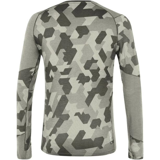 SALEWA Cristallo Warm Alpine Merino Responsive LS Tee Men heather grey 4 SALEWA Cristallo Warm Alpine Merino Responsive LS Tee Men heather grey - Image 2