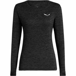 SALEWA Puez Melange Dry LS Tee Women black out melange