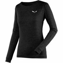 SALEWA Puez Melange Dry LS Tee Women black out melange -Training Shirts Shop salewa puez melange dry ls tee women black out melange 3