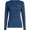 SALEWA Puez Melange Dry LS Tee Women navy blazer melange -Training Shirts Shop salewa puez melange dry ls tee women navy blazer melange 1
