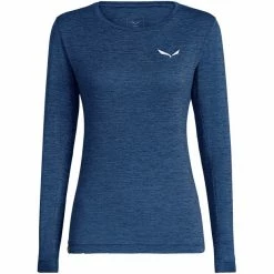 SALEWA Puez Melange Dry LS Tee Women navy blazer melange