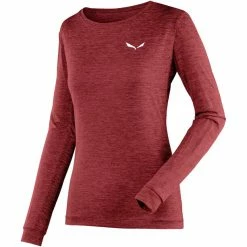 SALEWA Puez Melange Dry LS Tee Women syrah melange -Training Shirts Shop salewa puez melange dry ls tee women syrah melange 3