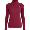 SALEWA *Sennes Dry Half Zip LS Tee Women rhodo red 2 SALEWA *Sennes Dry Half Zip LS Tee Women rhodo red -Training Shirts Shop salewa sennes dry half zip ls tee women rhodo red 1