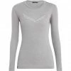 SALEWA Solidlogo Dry LS Tee Women heather grey -Training Shirts Shop salewa solidlogo dry ls tee women heather grey 1
