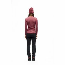 SALEWA Solidlogo Dry LS Tee Women mauvemood melange -Training Shirts Shop salewa solidlogo dry ls tee women mauvemood melange 4