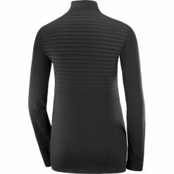 Salomon Comet Seamless Half Zip Shirt Women black/ebony -Training Shirts Shop salomon comet seamless half zip shirt women black ebony 2