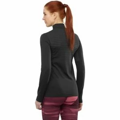 Salomon Comet Seamless Half Zip Shirt Women black/ebony -Training Shirts Shop salomon comet seamless half zip shirt women black ebony 4