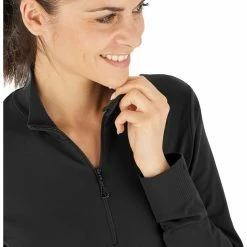 Salomon Comet Seamless Half Zip Shirt Women black/ebony -Training Shirts Shop salomon comet seamless half zip shirt women black ebony 6