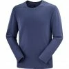 Salomon Essential LS Shirt Men mood indigo 1 Salomon Essential LS Shirt Men mood indigo -Training Shirts Shop salomon essential ls shirt men mood indigo 1