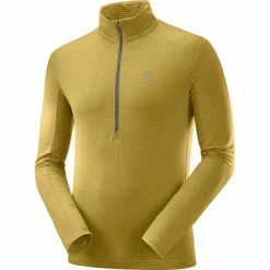 Salomon Outline Half Zip Mid LS Shirt Men cumin