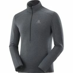 Salomon Outline Half Zip Mid Shirt Men black