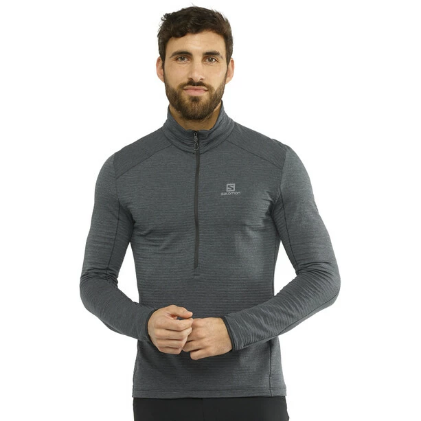 Salomon Outline Half Zip Mid Shirt Men black 5 Salomon Outline Half Zip Mid Shirt Men black - Image 3