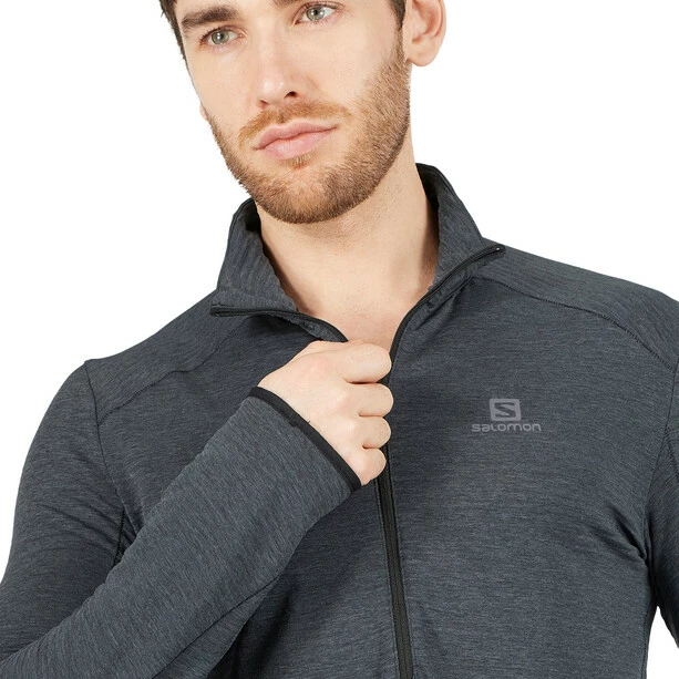 Salomon Outline Half Zip Mid Shirt Men black 8 Salomon Outline Half Zip Mid Shirt Men black - Image 6