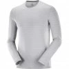 Salomon Outline LS Tee Men alloy/heather -Training Shirts Shop salomon outline ls tee men alloy heather 1