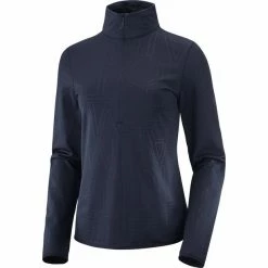 Salomon Outrack Half Zip Mid LS Shirt Women night sky/he