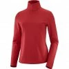 Salomon Outrack Half Zip Mid LS Shirt Women red chili -Training Shirts Shop salomon outrack half zip mid ls shirt women red chili 1