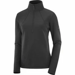 Salomon Transition Half Zip LS Shirt Women black