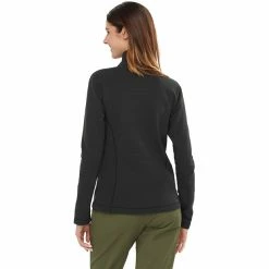 Salomon Transition Half Zip LS Shirt Women black -Training Shirts Shop salomon transition half zip ls shirt women black 3