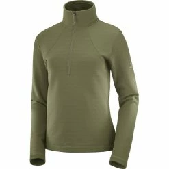 Salomon Transition Half Zip LS Shirt Women olive night