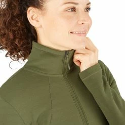 Salomon Transition Half Zip LS Shirt Women olive night -Training Shirts Shop salomon transition half zip ls shirt women olive night 5