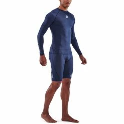 Skins Series-1 LS Shirt Men navy blue -Training Shirts Shop skins series 1 ls shirt men navy blue 3