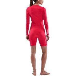 Skins Series-1 LS Top Women red -Training Shirts Shop skins series 1 ls top women red 3