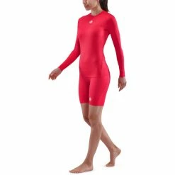Skins Series-1 LS Top Women red -Training Shirts Shop skins series 1 ls top women red 5