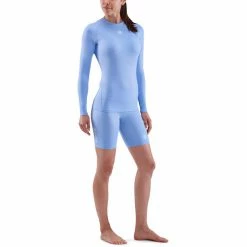 Skins Series-1 LS Top Women sky blue -Training Shirts Shop skins series 1 ls top women sky blue 3