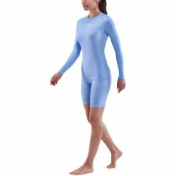 Skins Series-1 LS Top Women sky blue -Training Shirts Shop skins series 1 ls top women sky blue 4