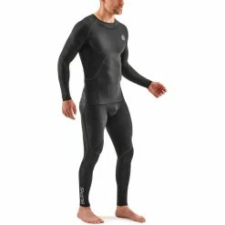 Skins Series-3 400 LS Top Men black/yellow -Training Shirts Shop skins series 3 400 ls top men black yellow 5