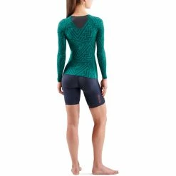 Skins Series-3 Compression LS Top Women lt. teal angle 12 Skins Series-3 Compression LS Top Women lt. teal angle -Training Shirts Shop skins series 3 half tights women lt teal angle 5