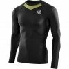 Skins Series-3 LS Top Men black olive -Training Shirts Shop skins series 3 ls top men black olive 1
