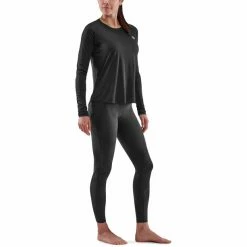 Skins Series-3 LS Top Women black -Training Shirts Shop skins series 3 ls top women black 3