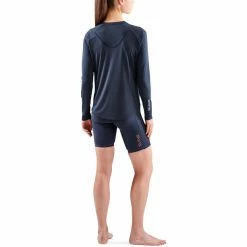 Skins Series-3 LS Top Women navy blue -Training Shirts Shop skins series 3 ls top women navy blue 6